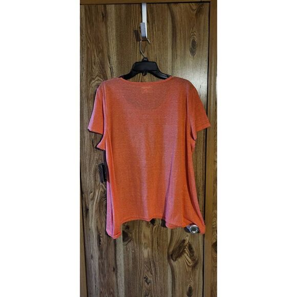 NWT Kim Rogers coral Paisley printed tee - Picture 6 of 6